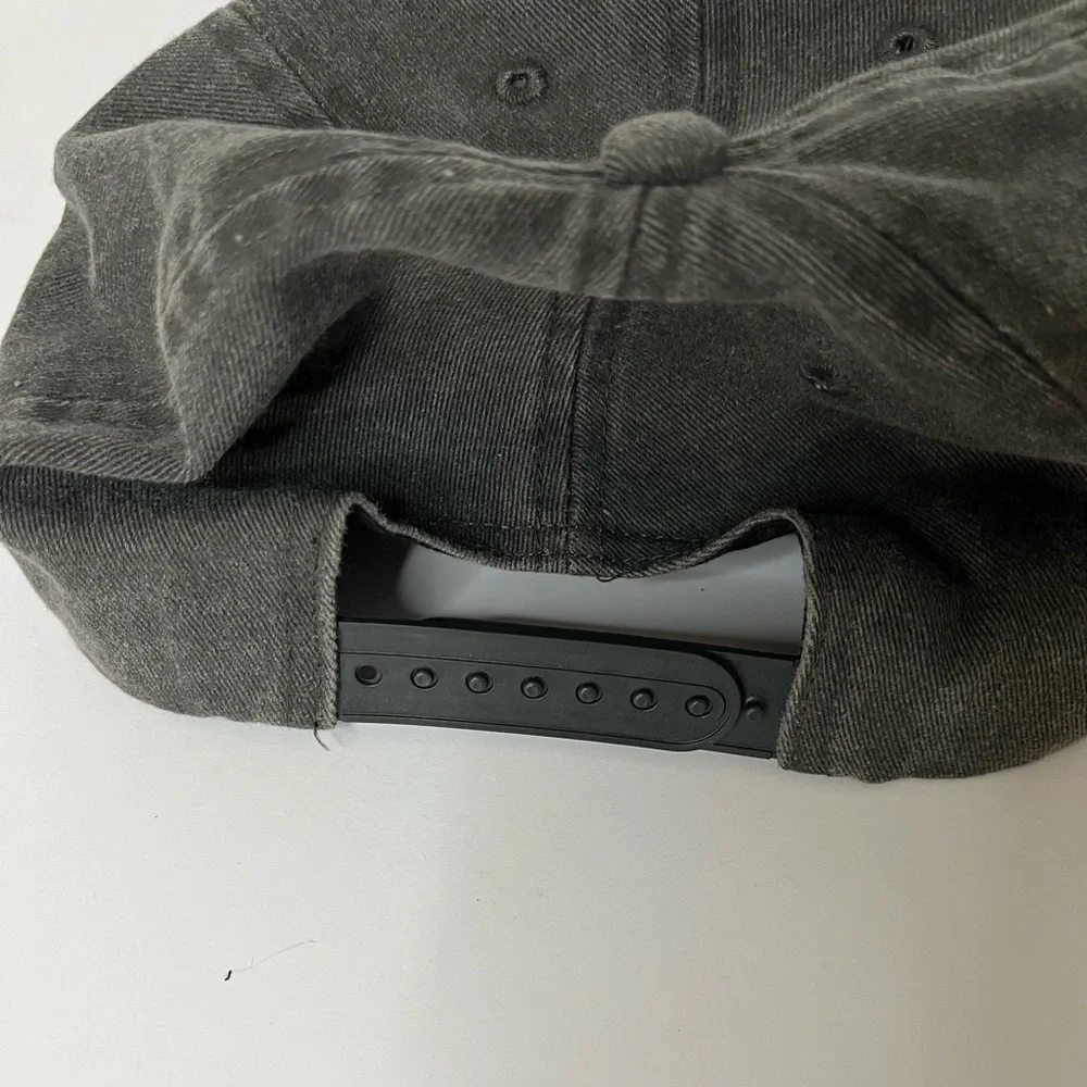 True Religion Gray 100% Cotton Logo snap back Cap